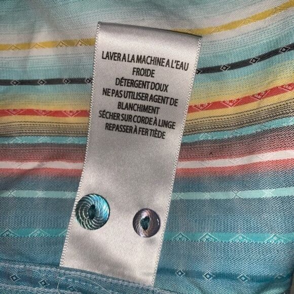 Robert Graham Mens Multicolor Striped Long Sleeve Shirt Size 2X - Picture 3 of 7